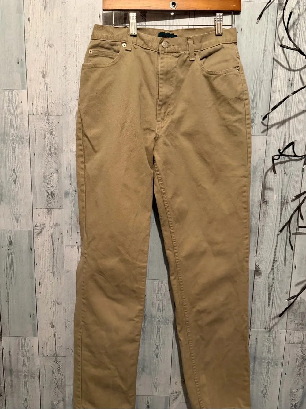J. Crew Men's Tan Straight-Leg Denim Jeans
